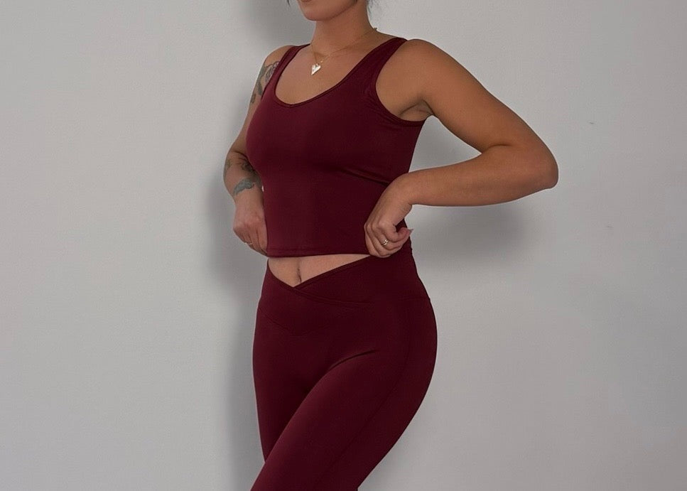 Set Fusion Fit 2 pezzi Bordeaux