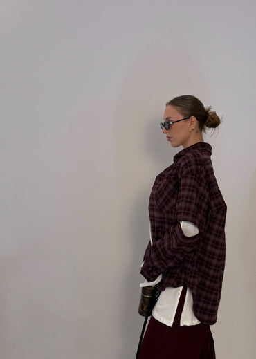 Camicia Country bordeaux