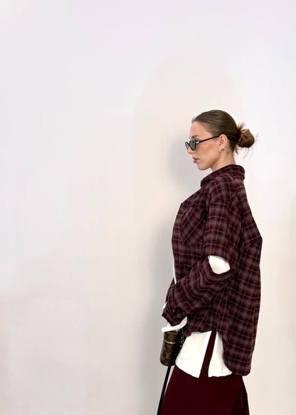 Camicia Country bordeaux