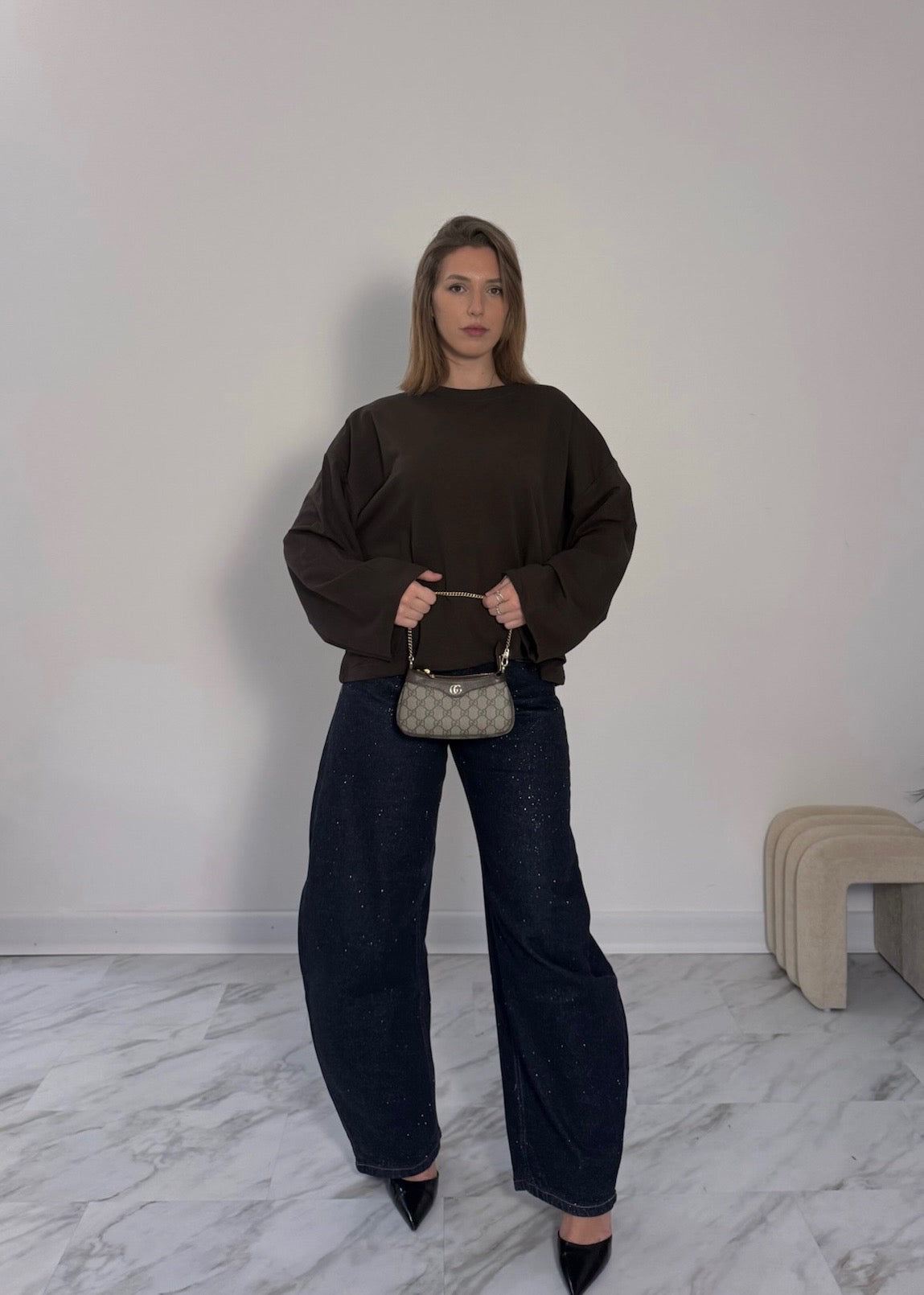 Maglia Lola Basic Marrone