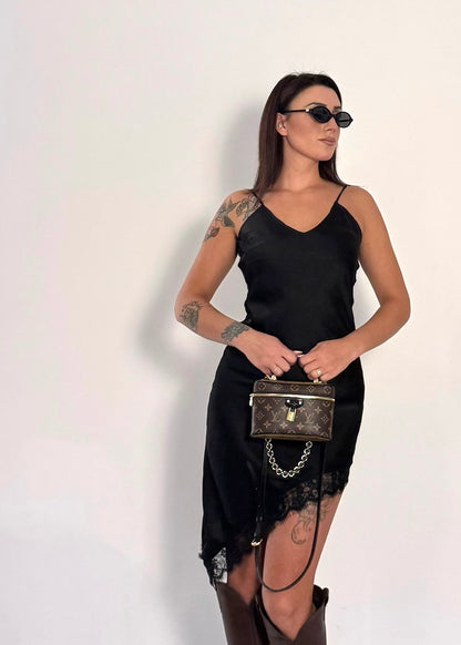 Dress Satin Love Nero