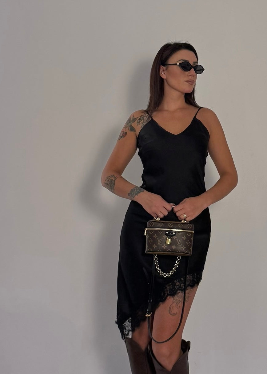 Dress Satin Love Nero