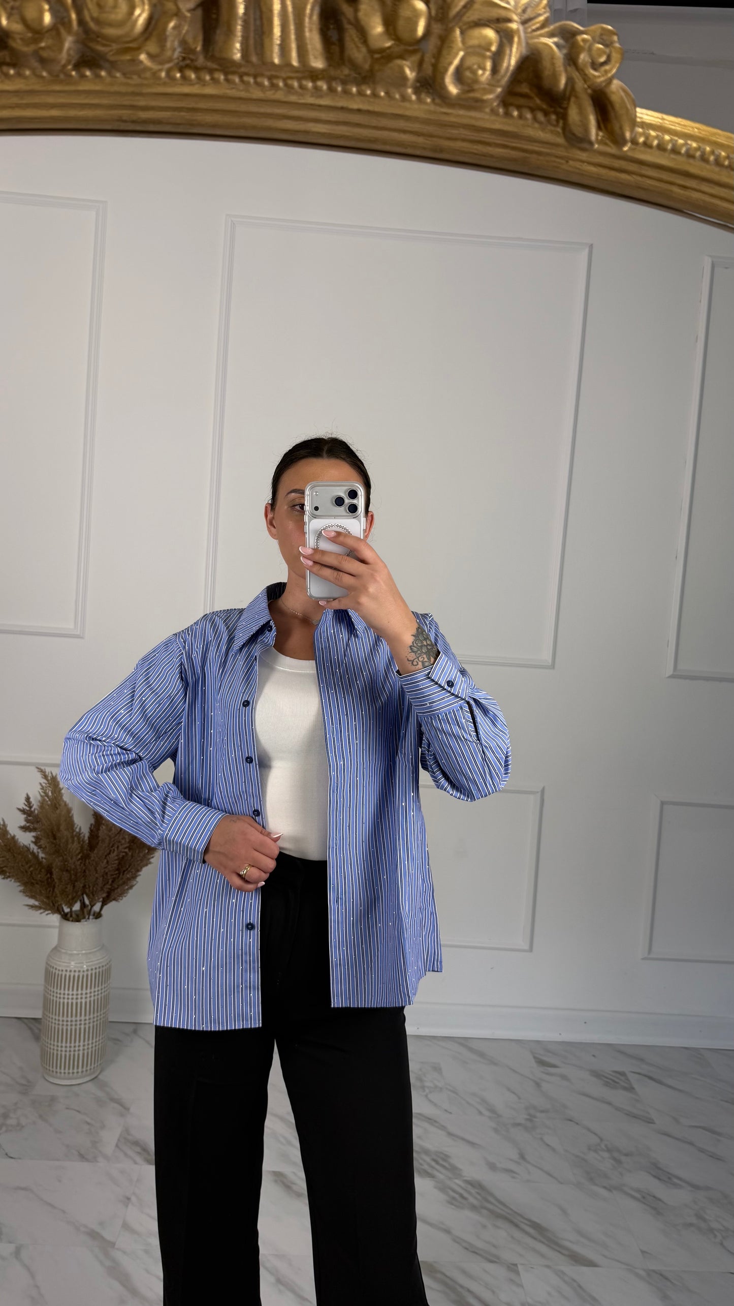 Camicia Striscie Glitter