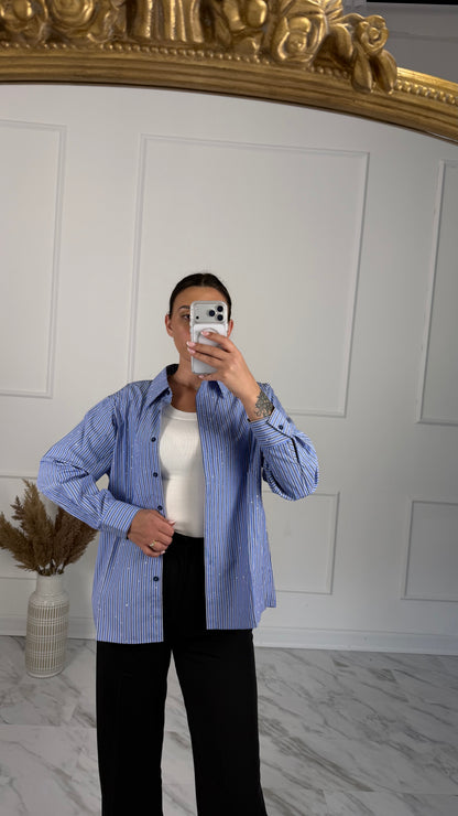 Camicia Striscie Glitter