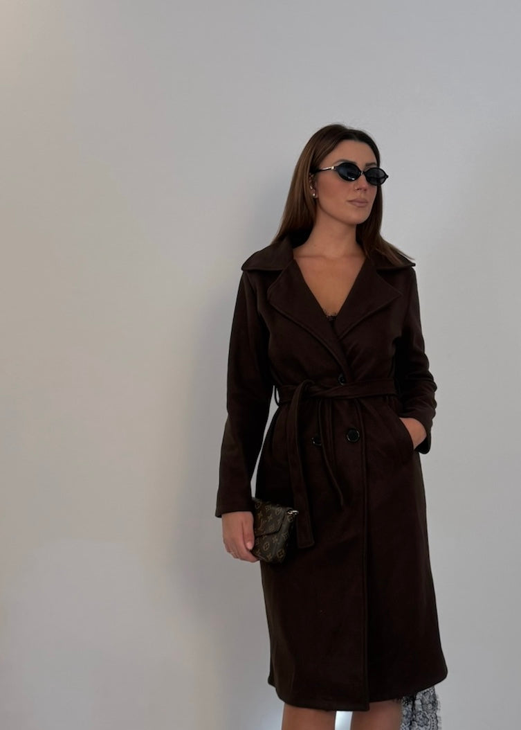 Cappotto Manhattan Lungo marrone