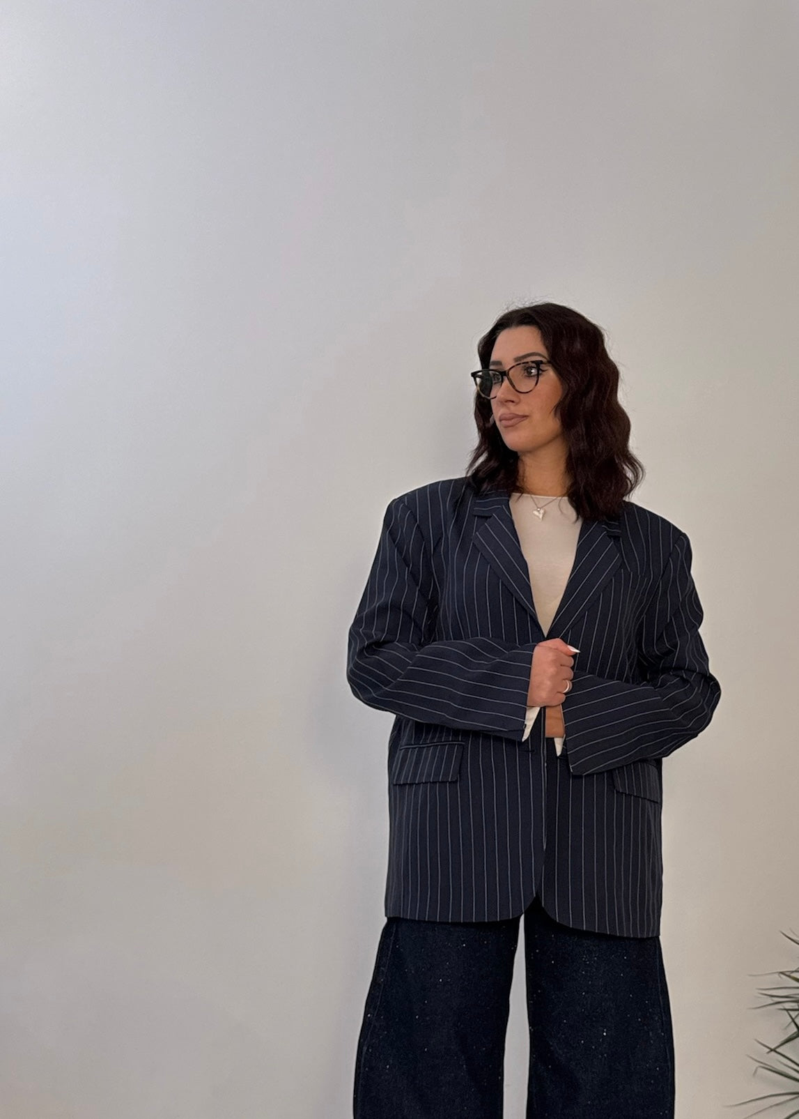 Blazer Office gessato blu